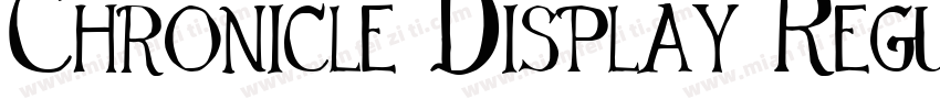 Chronicle Display Regular字体转换